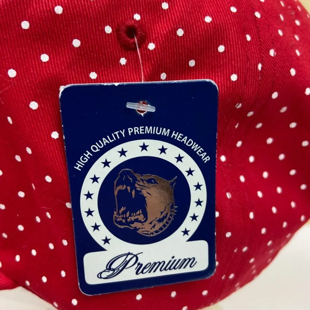 Premium Baseboll Cap  CA Polka Dot